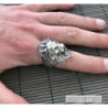 Big lion ring sterling silver mens heavy