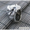 Big lion ring sterling silver mens heavy