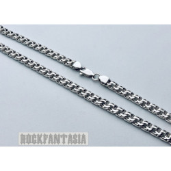 Woven byzantine solid 925 sterling silver necklace chain mens heavy garibaldi bismark