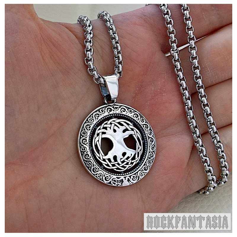 Celtic Tree of Life solid 925 sterling silver pendant charm amulet