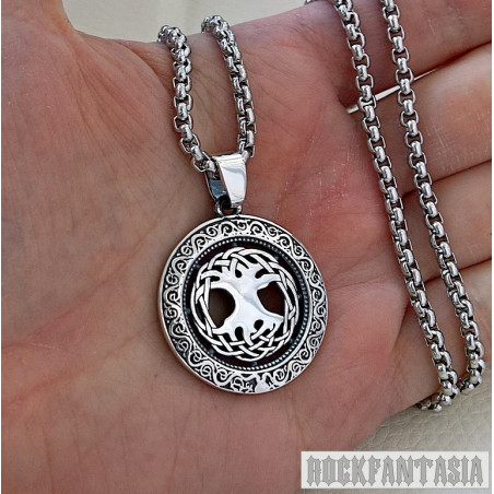 Celtic Tree of Life solid 925 sterling silver pendant charm amulet