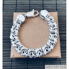Sterling silver bracelet mens byzantine garibaldi woven