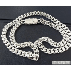 Curb cuban 925 sterling silver necklace chain mens