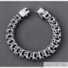 Mens bracelet chain sterling silver woven byzantine heavy wide