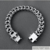 Mens bracelet chain sterling silver woven byzantine heavy wide