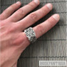 Celtic knot ring mens 925 sterling silver signet heavy