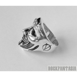 Mask ring sterling silver Vendetta