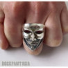 Mask ring sterling silver Vendetta