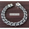 Woven byzantine solid 925 sterling silver bracelet chain mens heavy garibaldi bismark gift