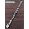 Woven byzantine solid 925 sterling silver bracelet chain mens heavy garibaldi bismark gift