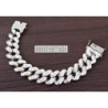 Sterling silver curb cuban bracelet mens heavy huge wide