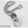 Lion head pendant sterling silver