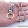 Lion head pendant sterling silver