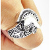 Roman legionary soldier helmet ring sterling silver