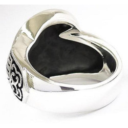 Roman legionary soldier helmet ring sterling silver