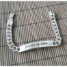 Mens id bracelet sterling silver curb links heavy wide lobster box clasp identity engraving