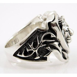 King lion ring sterling silver