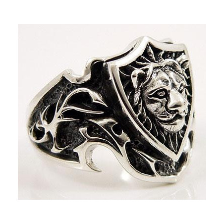 Королівський Лев срібне чоловіче кольцо печатка каблучка. King lion ring sterling silver .