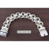 Anchor heavy big double chain bracelet sterling silver wide massive