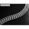Mens bracelet double chain sterling silver woven byzantine heavy wide box clasp