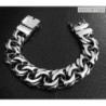Garibaldi bracelet chain sterling silver heavy wide bismark huge chunky