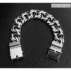 Garibaldi bracelet chain sterling silver heavy wide bismark huge chunky