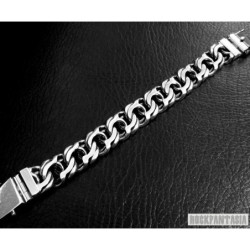 Garibaldi bracelet chain sterling silver heavy wide bismark huge chunky
