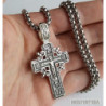Cross 925 sterling silver pendant, necklace rolo box chain belcher mens
