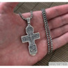 Cross 925 sterling silver pendant men, necklace rolo box chain belcher