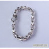 Cross maltese iron men bracelet 925 sterling silver chain biker cube box