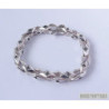 Cross maltese iron men bracelet 925 sterling silver chain biker cube box