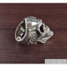 Biomechanics style Skull heavy ring Solid 925 Sterling Silver men biker