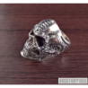 Biomechanics style Skull heavy ring Solid 925 Sterling Silver men biker