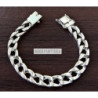 Curb bracelet sterling silver mens