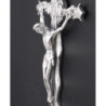 Crucifix Jesus Cross pendant 925 sterling silver men catholic big heavy inri