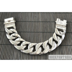 Sterling silver curb cuban bracelet mens heavy wide huge chunky