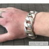 Sterling silver curb cuban bracelet mens heavy wide huge chunky