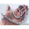 Maltese iron cross necklace 925 sterling silver chain bikes heavy wide