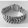 Curb mens bracelet chain sterling silver woven byzantine heavy wide