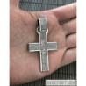 Mens cross pendant solid 925 sterling silver big heavy gift artisan pattern art