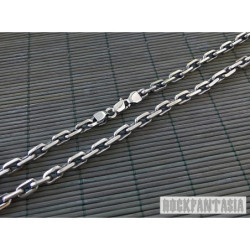 Anchor solid 925 sterling silver necklace chain mens heavy wide huge lobster clasp