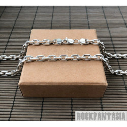 Anchor sterling silver chain necklace mens heavy