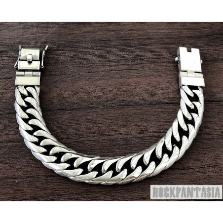 Curb 925 sterling silver bracelet chain mens