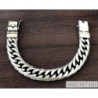 Curb 925 sterling silver bracelet chain mens