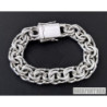 Garibaldi bracelet chain double sterling silver heavy wide bismark