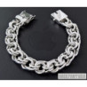 Garibaldi bracelet chain double sterling silver heavy wide bismark