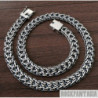 Double stream woven mens 925 sterling silver necklace heavy wide chain byzantine box clasp gift