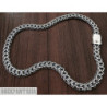 Double stream woven mens 925 sterling silver necklace heavy wide chain byzantine box clasp gift