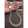 Double stream woven mens 925 sterling silver necklace heavy wide chain byzantine box clasp gift