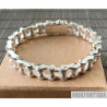 Motorcycle chain bracelet men solid 925 sterling silver biker heavy